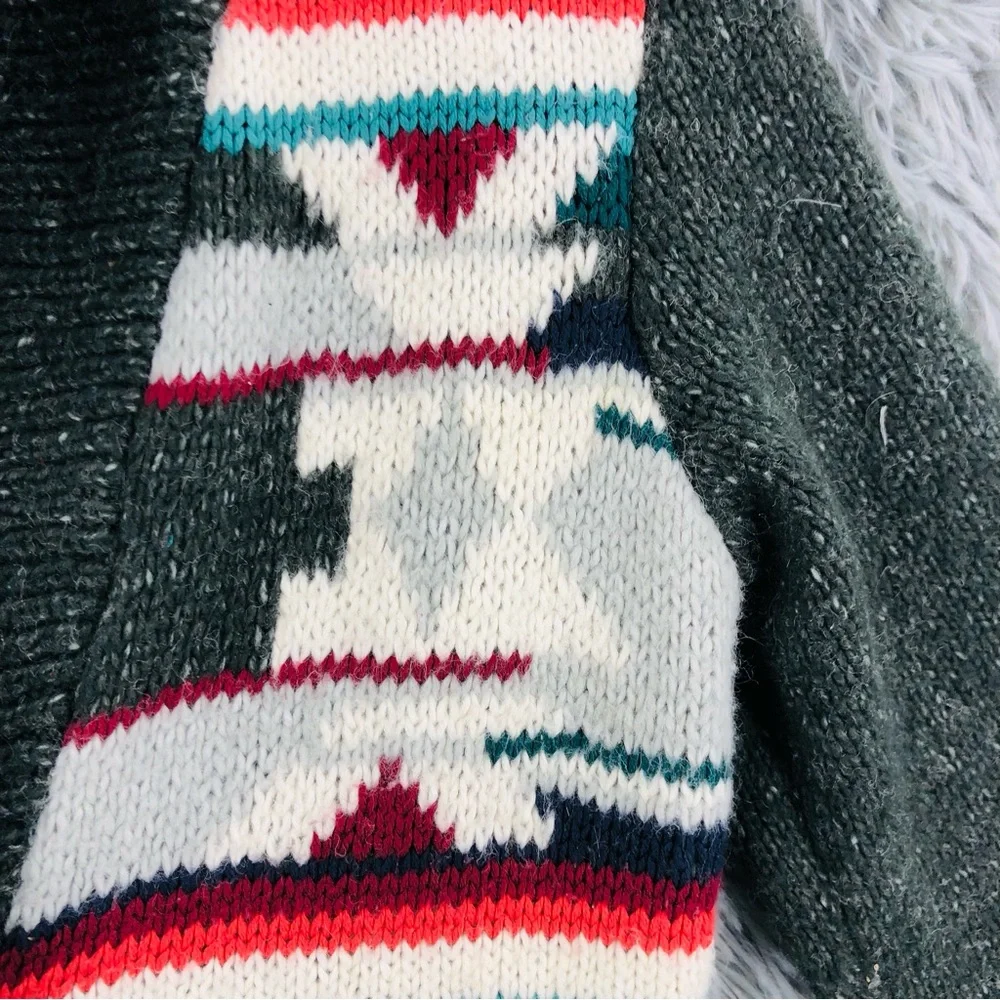 Maurices Sweater Cardigan Womens Large Wool Blend Southwestern Aztec Long Sleeve